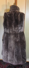 Load image into Gallery viewer, 70s Suede Sheepskin Shearling Saks Fifth Ave Brown Penny Lane Coat Princess Fit and Flare Almost Famous Small Medium Boho Hippy Bohemian
