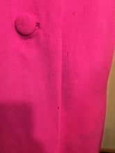 Load image into Gallery viewer, Vintage 60s Pink Lilli Ann Wool Coat with Fox Fur Collar Princess Mod Audrey Hepburn Jackie Kennedy Flexible Size Loose Fit