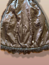 Load image into Gallery viewer, Penny Lane Boho Vintage Suede Black Curly Lamb Coat Made in Italy