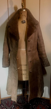 Load image into Gallery viewer, Suede Sheepskin Shearling Penny Lane Coat Princess Fit and Flare Almost Famous Small Boho Hippy Bohemian Made in England