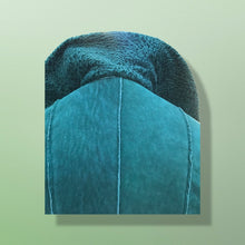 Load image into Gallery viewer, 2000’s Teal Green Blue Shearling Suede Lamb Karakul Swakara Floral Coat Victorian Penny Lane Boho