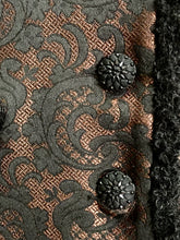 Load image into Gallery viewer, 80s Lace Mesh Black Brown Steampunk Victorian Spring Light Coat