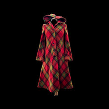 Load image into Gallery viewer, Vintage Red Plaid Princess Hooded Princess Coat “Little Red Riding Hood”