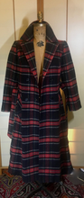Load image into Gallery viewer, Plaid Pendleton Wool Red Double Breasted Fit Flare Princess Wool Coat S/M