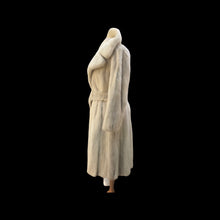 Load image into Gallery viewer, Pearl Mink Princess Pleated Coat Belted Fit and Flare Pinup