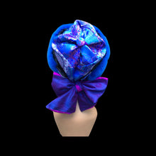 Load image into Gallery viewer, Cobalt Blue Silk and Mink Brocade Hat