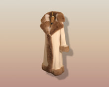 Load image into Gallery viewer, 60’s Camel Coat Printed Vicuna Fur Wool Cashmere Rare Collectible