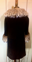 Load image into Gallery viewer, 60&#39;s 70&#39;s Lynx Fur and Suede Leather Coat S/M