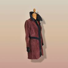 Load image into Gallery viewer, Suede Purple Eggplant 60’s 70’s Vintage “Summer of Love” Coat Boho