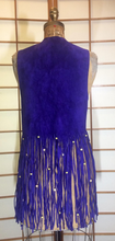 Load image into Gallery viewer, 70s Purple Fringe Vest With Beads-- Hippy Flower Child, S/M/L Penny Lane Almost Famous Purple Rain Prince Homage