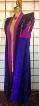 Load image into Gallery viewer, 80s Pink Purple Suede Vest Long Boho Glam Rodeo Sequined Beaded Vintage Long Full Length Vest Duster Magenta and Purple, S/M/L Free Size