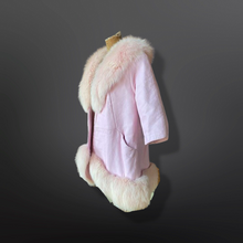 Load image into Gallery viewer, 60s Pink Leather and Fox Fur Coat “Throw and Go” Swing