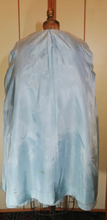 Load image into Gallery viewer, Winter is Coming--Massive Silver Norwegian Fox Fur Collar and Powder Ice Baby Blue Wool Swing Coat 50s 60s Pinup Medieval Glamour Hollywood