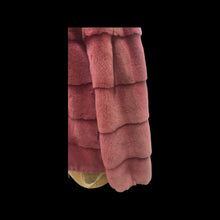 Load image into Gallery viewer, Pink Mauve Muted Mink Coat Bomber Hoodie Casual Elegant With Whole Mink Skins