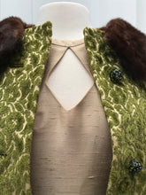 Load image into Gallery viewer, 60’s Vintage LIlli Ann Coat Dress Set Green Tapestry and Raw Silk Brocade