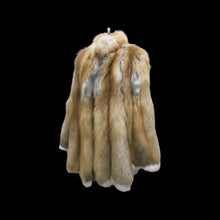 Load image into Gallery viewer, Red Fox Fur Coat with White Scalloped Tips