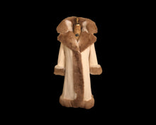 Load image into Gallery viewer, 60’s Camel Coat Printed Vicuna Fur Wool Cashmere Rare Collectible