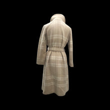 Load image into Gallery viewer, Vintage Pendleton Plaid Beige Neutral Wrap Coat