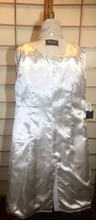 Load image into Gallery viewer, Floral White Leather Trench Spy Coat--Embroidered Floral Bird Pastel Design, Leather Spy Trench Fit Flare Penny Lane Twiggy Afghan M/L