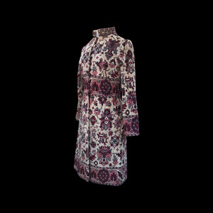 Authentic Anne Klein Vintage 60’s Tapestry Ensemble Coat Skirt Vest Featured in Mad Men