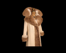 Load image into Gallery viewer, 60’s Camel Coat Printed Vicuna Fur Wool Cashmere Rare Collectible