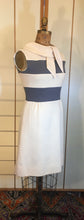 Load image into Gallery viewer, 60s Vintage Coat Dress Lilli Ann Mod Striped A Line Jackie Kennedy