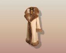 Load image into Gallery viewer, 60’s Camel Coat Printed Vicuna Fur Wool Cashmere Rare Collectible