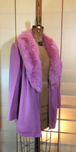 Load image into Gallery viewer, Vintage Coat-- Pink Fox Fur Wool Jacket Coat Saks Fifth Ave Neiman Marcus Spring Light Free Size S/M/L