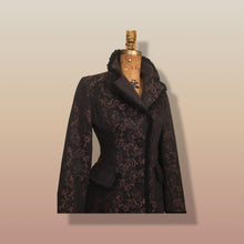 Load image into Gallery viewer, 80s Lace Mesh Black Brown Steampunk Victorian Spring Light Coat