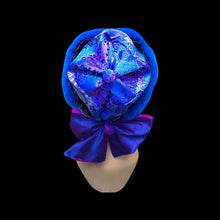 Load image into Gallery viewer, Cobalt Blue Silk and Mink Brocade Hat