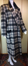 Load image into Gallery viewer, Christian Dior Plaid Coat-- Wool Velvet Coat Large 80s 90s Oversized Streetwear