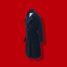 Load image into Gallery viewer, Black Lilli Ann Wool Double Breasted Basic Black Belt Coat