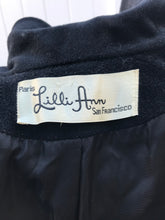 Load image into Gallery viewer, Black Lilli Ann Wool Double Breasted Basic Black Belt Coat