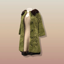 Load image into Gallery viewer, 60’s Vintage LIlli Ann Coat Dress Set Green Tapestry and Raw Silk Brocade