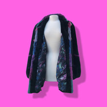 Load image into Gallery viewer, Zuki Luxury Sheared Beaver Purple Blue Black Fur Coat