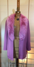 Load image into Gallery viewer, Vintage Coat-- Pink Fox Fur Wool Jacket Coat Saks Fifth Ave Neiman Marcus Spring Light Free Size S/M/L