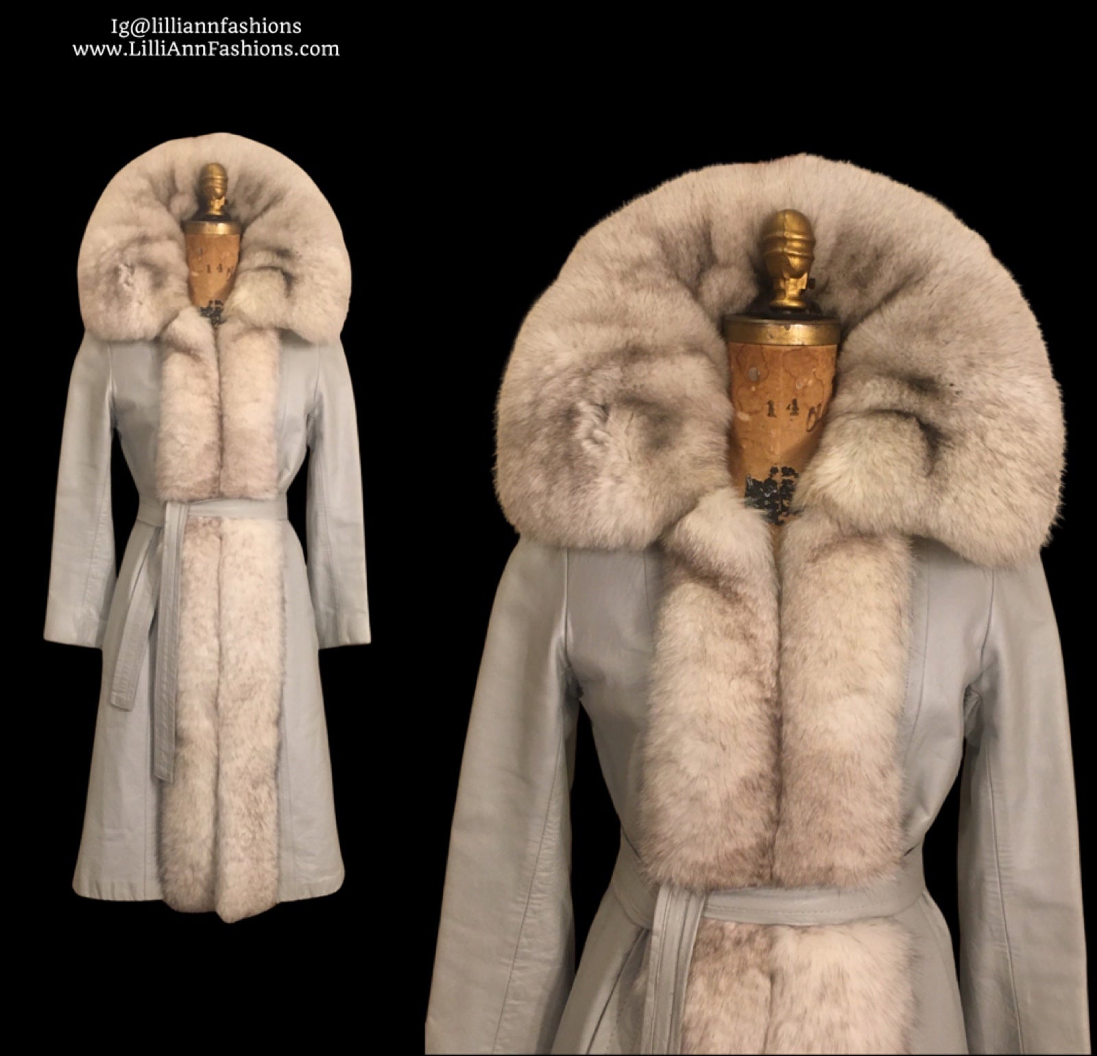 【PORTERNA】Puppy Collar Fur Coat Genuine Fox Fur Coat with Hoodie 