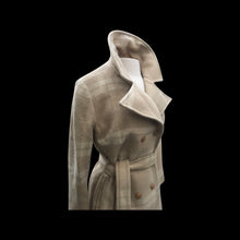 Load image into Gallery viewer, Vintage Pendleton Plaid Beige Neutral Wrap Coat