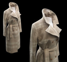 Load image into Gallery viewer, Vintage Pendleton Plaid Beige Neutral Wrap Coat