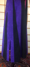 Load image into Gallery viewer, 80s Pink Purple Suede Vest Long Boho Glam Rodeo Sequined Beaded Vintage Long Full Length Vest Duster Magenta and Purple, S/M/L Free Size
