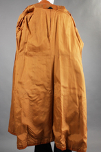 Load image into Gallery viewer, 70&#39;s Butterscotch Leather Spy Trench Coat Montgomery Ward Highly Detailed Large Rare Size Hippy Chic