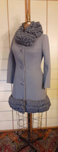 Load image into Gallery viewer, Vintage Lilli Ann Women's 60s Couture Sleek Mod Dress Coat Set Gray Knit Fitted Wool So Mad Men
