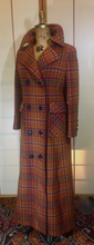 Load image into Gallery viewer, Vintage Plaid Calvin Plaid Full Length Couture Double Breasted Thick Wool S/M