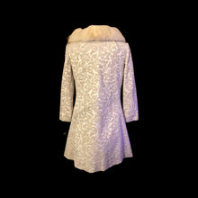 Load image into Gallery viewer, 60’s LIlli Ann Tapestry Brocade Coat with Mink Collar Wedding Holiday