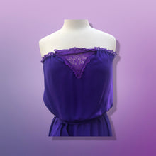 Load image into Gallery viewer, 70’s Purple Dress 3 Piece Belt Bolero I Magnin Chiffon Disco Studio 54