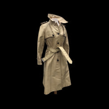 Load image into Gallery viewer, 70’s Cream Beige Leather Spy Trench