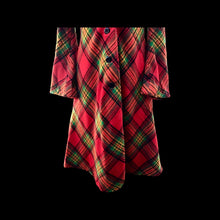 Load image into Gallery viewer, Vintage Red Plaid Princess Hooded Princess Coat “Little Red Riding Hood”