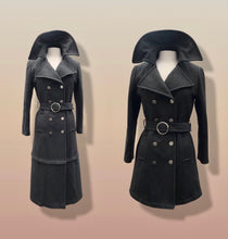 Load image into Gallery viewer, 60’s Vintage Two Tiered Military Coat Wool Long Short Two Length Zip Off