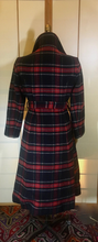 Load image into Gallery viewer, Plaid Pendleton Wool Red Double Breasted Fit Flare Princess Wool Coat S/M