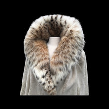 Load image into Gallery viewer, Massive Lynx and Beige Sheared Beaver Cozy Throw Oversized Coat